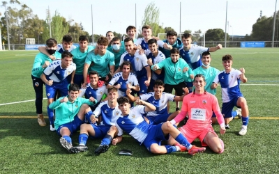 Foto d'equip de la victòria contra l'Espanyol | FutBaseCES